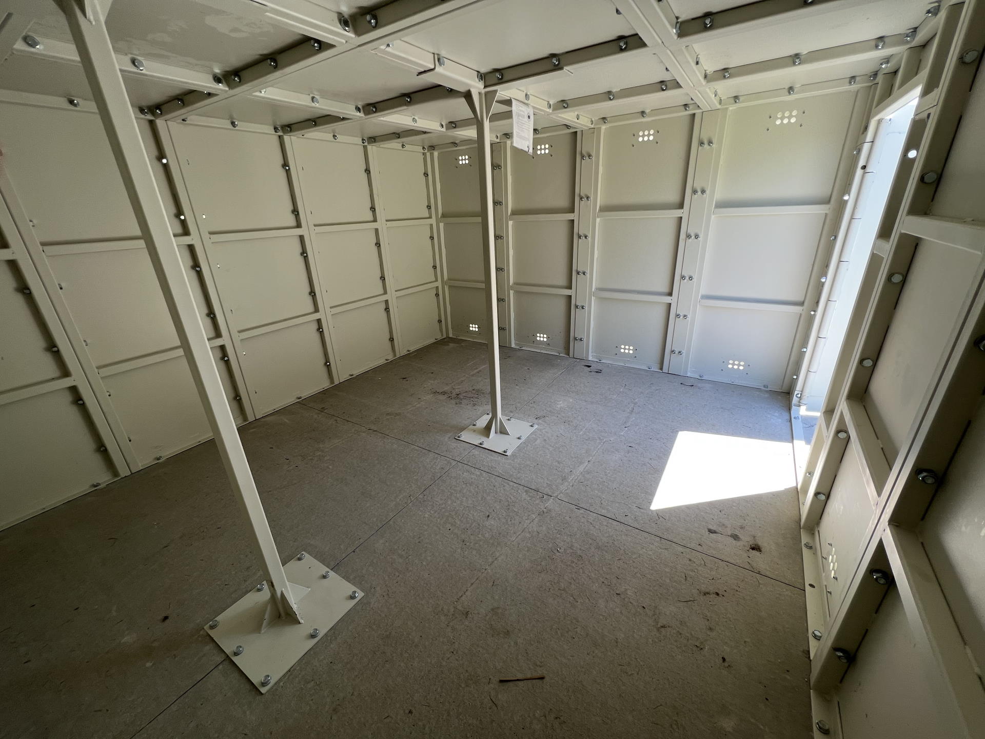 Inside of a commercial storm shelter